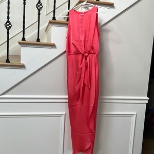 Ted Baker size 0 keyhole sleeveless dress coral pink